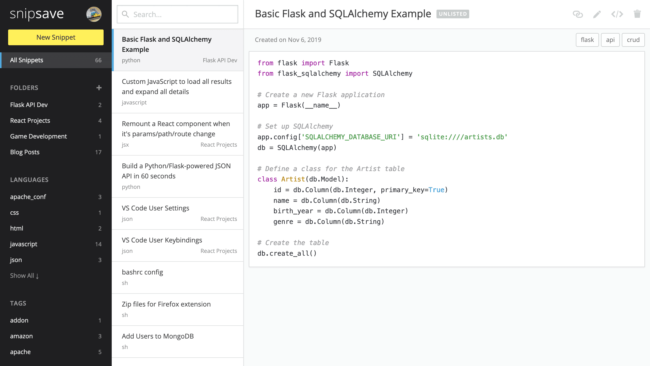 SnipSave App Screenshot